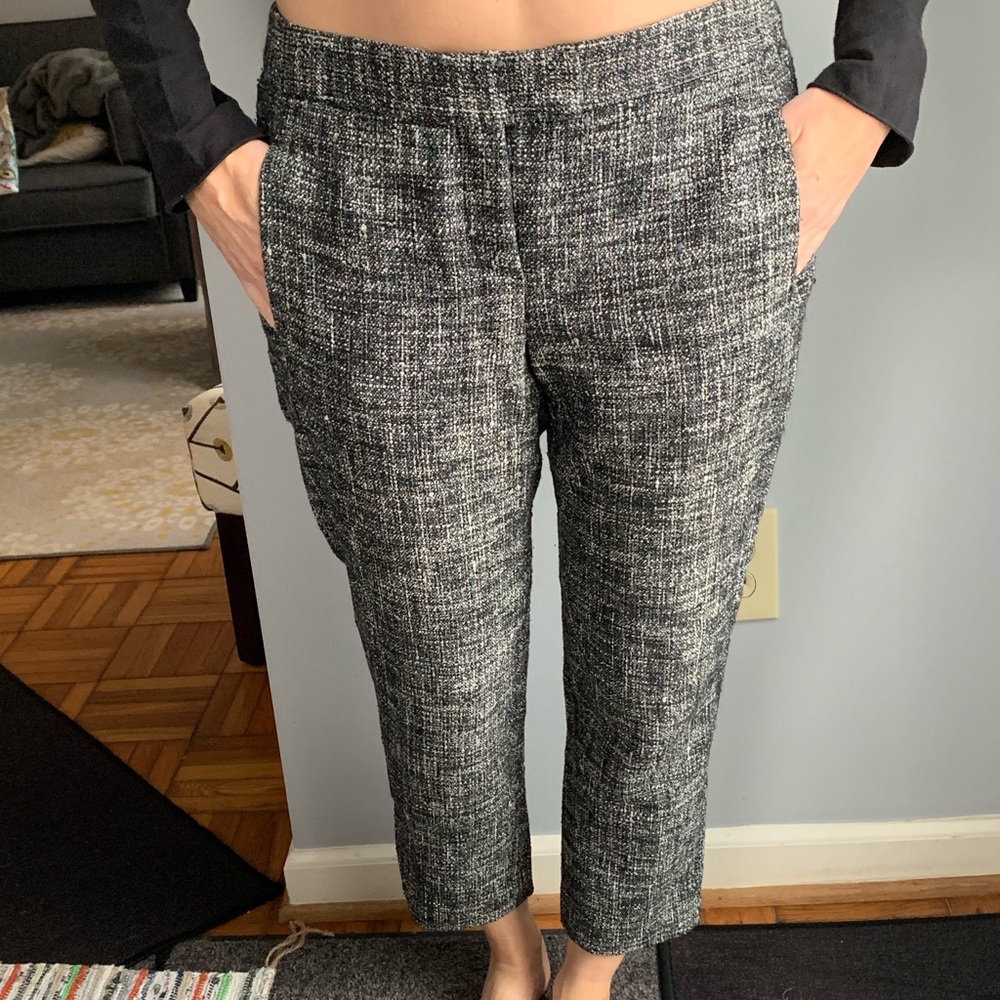 Theory Frayne Cropped Tweed Pants